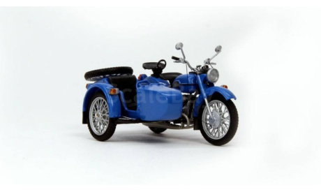 Урал 8.103-10 с люлькой - синий 1/43, масштабная модель мотоцикла, Моделстрой, scale43