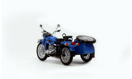 Урал 8.103-10 с люлькой - синий 1/43, масштабная модель мотоцикла, Моделстрой, 1:43