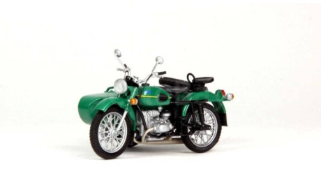 Урал 8.103-10 с люлькой - зеленый 1/43, масштабная модель мотоцикла, Моделстрой, scale43