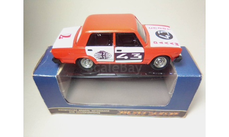 ВАЗ 2105 ралли 43 оранжево белый, модель в масштабе 1:43, масштабная модель, Агат/Моссар/Тантал, 1/43