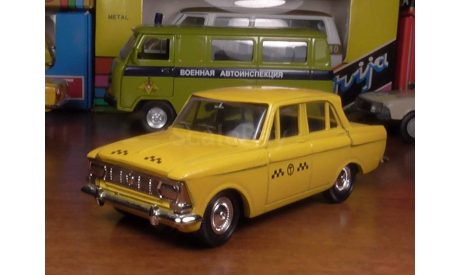 Желтое такси Москвич-412, модель 1:43, редкая масштабная модель, СССР, 1/43