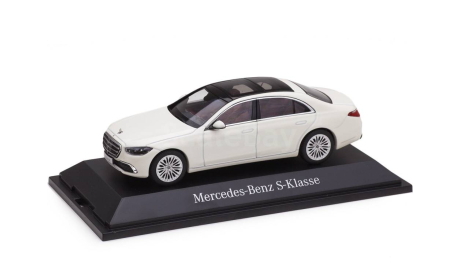 Mercedes-Benz S-Klasse Белый (W223) в масштабе 1:43 дилерский., масштабная модель, Herpa, scale43