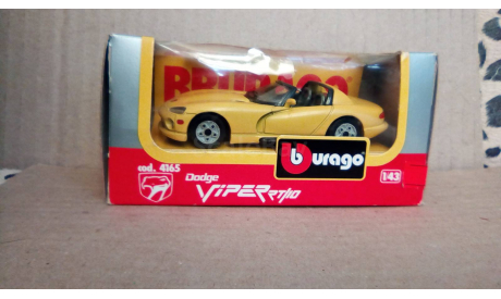 Dodge Viper RT/10, масштабная модель, BBurago, scale43