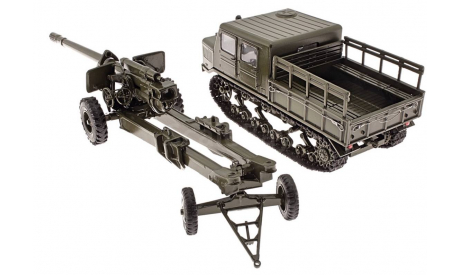 1952 - 1962 АТ-С 712 и гаубица М-36, редкая масштабная модель, Никитин И.В. (член GMM Minigrad), scale43, армия