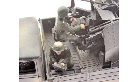 1930 Трофейный ГАЗ-АА  Wehrmacht & 2-cm Flakvierling с расчетом, редкая масштабная модель, неизвестен, 1:43, 1/43