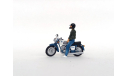 Планета-3 мотоцикл (бело-синий) с фигуркой 1/43, масштабная модель мотоцикла, Modelstroy, scale43, Иж