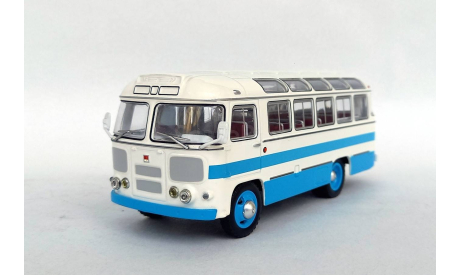 ПАЗ-672 бело-синий, масштабная модель, Советский Автобус, scale43