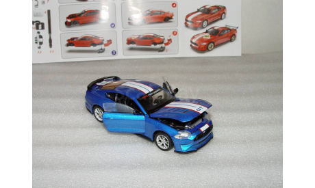 1:42 Ford Mustang 2018 Конструктор 2 в 1-м., масштабная модель, scale0