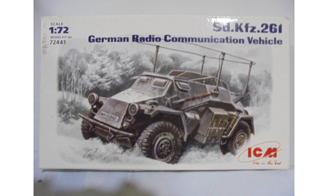 Сборная модель Sd.Kfz.261- германский бронеавтомобиль радиосвязи, сборная модель автомобиля, ICM, scale72