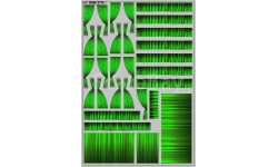 DKM0174 Набор декалей Шторки для Ikarus 256 зеленые (100x140 мм)