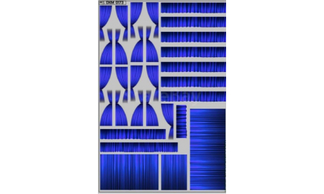 DKM0173 Набор декалей Шторки для Ikarus 256 синие (100x140 мм), фототравление, декали, краски, материалы, MAKSIPROF, scale43