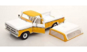 FORD F-100 Pick-Up Deluxe Box Cover 1976 Yellow with White, масштабная модель, Greenlight Collectibles, scale18