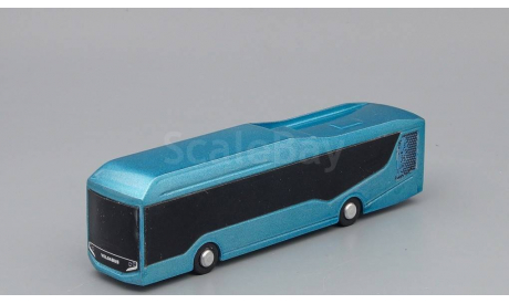 Макет электробуса Волжанин 5270, синий, масштабная модель, scale87