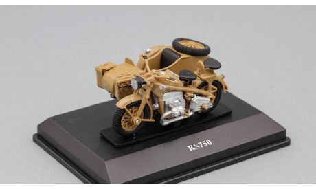 Zundapp KS750 motorcycle with sidecar, sand, масштабная модель мотоцикла, Bauer/Cararama/Hongwell, scale43