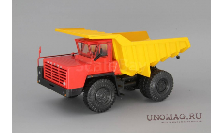 БелАЗ-540 самосвал, красный / желтый, масштабная модель, Наш Автопром, 1:43, 1/43