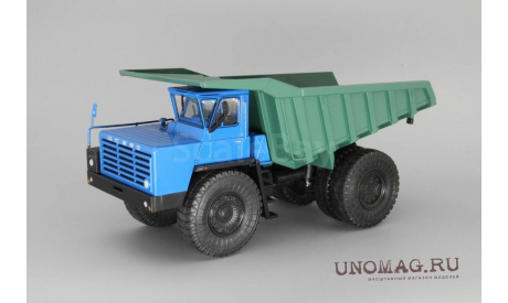 БелАЗ-548А самосвал, синий / зеленый, масштабная модель, Наш Автопром, 1:43, 1/43