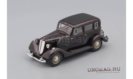 Горький М1 такси, темно-коричневый, масштабная модель, Наш Автопром, scale43, ГАЗ