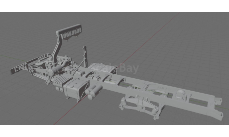 Транскит. рама КамАЗ-53501 3690/1590, сборная модель автомобиля, kkav-kits, scale43
