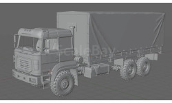 Урал-4320М-3970-82 бортовой с тентом