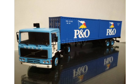 VOLVO F10 c 20-футовыми контейнерами ’P&O’, масштабная модель, IXO грузовики (серии TRU), scale43