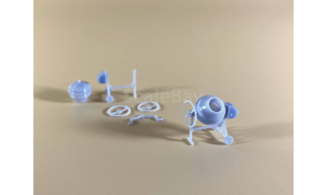Сборная модель бетономешалки, масштаб 1:87, элементы для диорам, KMST_Models, scale87