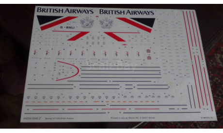 декаль боинг 747, фототравление, декали, краски, материалы, Boeing, Ревел, 1:144, 1/144