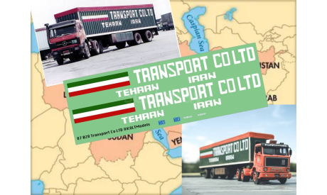 87028 Декаль Transport co LTD, Iran 1/87 H0, фототравление, декали, краски, материалы, KOLTModels, scale87