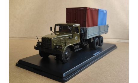 КРАЗ - 257 Б 1 бортовой с контейнерами, масштабная модель, Start Scale Models (SSM), 1:43, 1/43