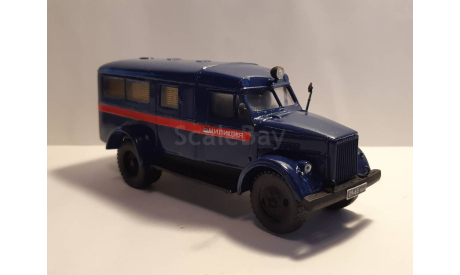 ГАЗ 51 ГЗА-653, 1951 - 1952 г Милиция СССР, масштабная модель, scale43