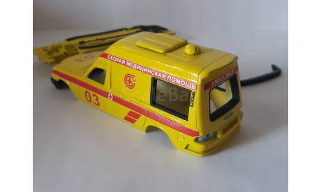 ТРАНСКИТ ГАЗ-310221-311 САМАТЛОРНН - РЕАНИМОБИЛЬ, масштабная модель, scale43