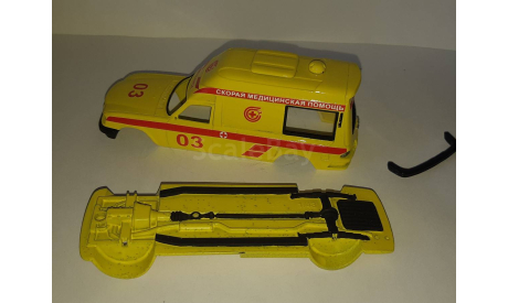 ТРАНСКИТ ГАЗ-310221-311 САМАТЛОРНН - РЕАНИМОБИЛЬ, масштабная модель, scale43