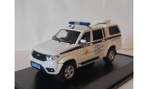 УАЗ Патриот пикап Полиция кинологическая служба, масштабная модель, scale43