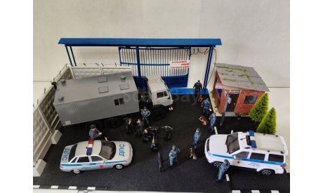 диарама КПП конвой, масштабная модель, scale43, КамАЗ