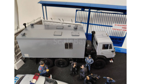 диарама КПП конвой, масштабная модель, scale43, КамАЗ