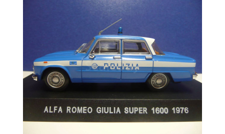 Alfa Romeo Giulia Super 1600 1976 Police Italia, масштабная модель, scale43
