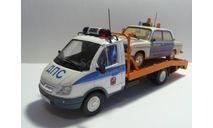 ГАЗ 3302 ДПС Милиция +ВАЗ 2106, масштабная модель, scale43