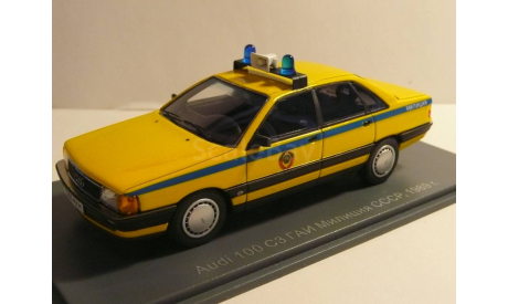 AUDI 100 C3 ГАИ Милиция СССР 1989 г, масштабная модель, 1:43, 1/43, Neo Scale Models