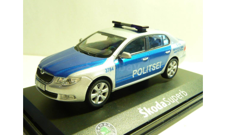 Skoda Superb II Politsei Estonia, масштабная модель, scale43, Škoda