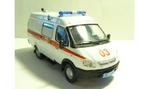 ГАЗ 32214 Скорая помощь МСЧ МВД РФ, масштабная модель, scale43