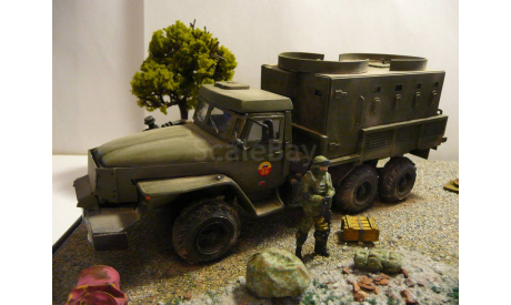 Диарама Блок пост №1, масштабная модель, УРАЛ, scale43