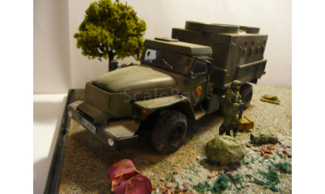 Диарама Блок пост №1, масштабная модель, УРАЛ, scale43