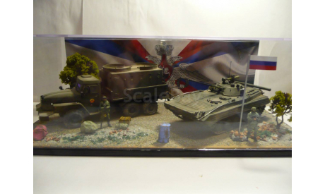 Диарама Блок пост №1, масштабная модель, УРАЛ, scale43