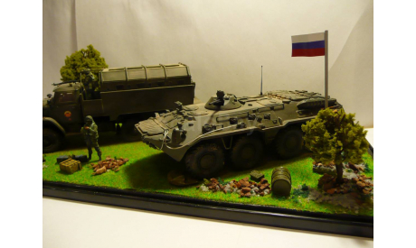 Диарама Российские ВС блок пост фигурки 1/43, масштабная модель, scale43