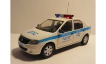 Renault Logan Полиция ДПС ВАО, масштабная модель, scale43