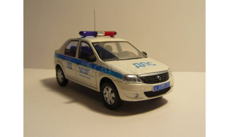 Renault Logan Полиция ДПС ВАО, масштабная модель, scale43