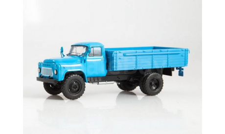 ГАЗ 53-12 бортовой, голубой, масштабная модель, Наши грузовики, scale43