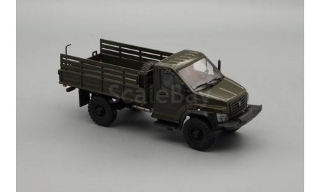 ГАЗон C41A23 бортовой, хаки, масштабная модель, Наш Автопром, scale43