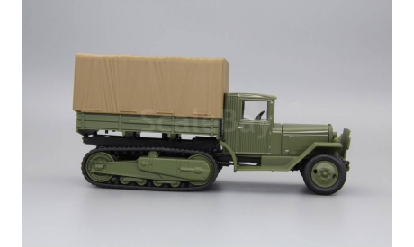 ЗИС-42 бортовой с тентом, зеленый, масштабная модель, Наш Автопром, scale43