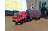 С 1 Рубля!!! КамАЗ-5410 с полуприцепом-контейнеровозом, масштабная модель, Элекон, scale43
