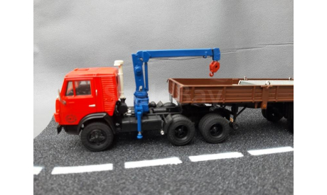 камаз-54112 с кму манипулятор, масштабная модель, Kraftsteinmasters, 1:43, 1/43